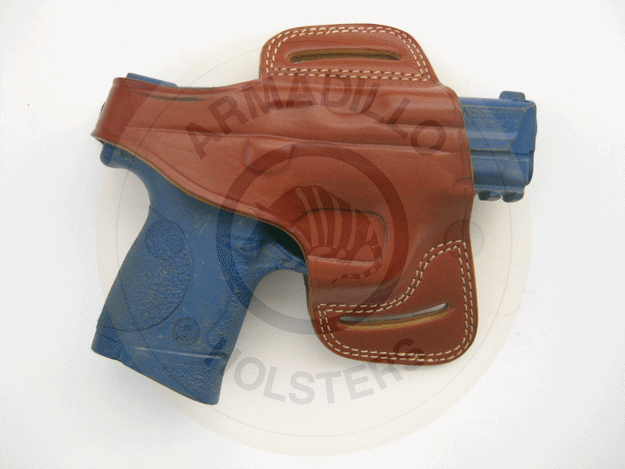 Picture of ARMADILLO HOLSTERS LEATHER BELT HOLSTER WITH STRAP FOR SMITH & WESSON M&P 9 MM .40 .45 CAL