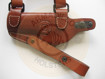 Picture of LEFT HAND TAN LEATHER HORIZONTAL SHOULDER HOLSTER FOR GLOCK