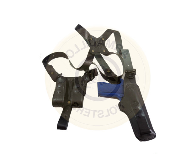 Picture of LEFT HAND BLACK LEATHER VERTICAL SHOULDER HOLSTER FOR SIG SAUER