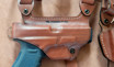 Picture of TAN LEATHER HORIZONTAL SHOULDER HOLSTER FOR GLOCK