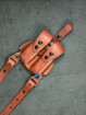 Picture of TAN LEATHER HORIZONTAL SHOULDER HOLSTER FOR GLOCK 21