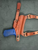 Picture of TAN LEATHER HORIZONTAL SHOULDER HOLSTER FOR GLOCK 21