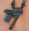 Picture of BLACK LEATHER HORIZONTAL SHOULDER HOLSTER FOR GLOCK 19 MOS